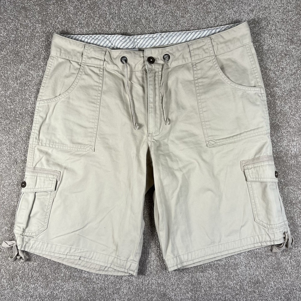 Carhartt Women's Size 16 Beige 100% Cotton Cargo Shorts Drawstring